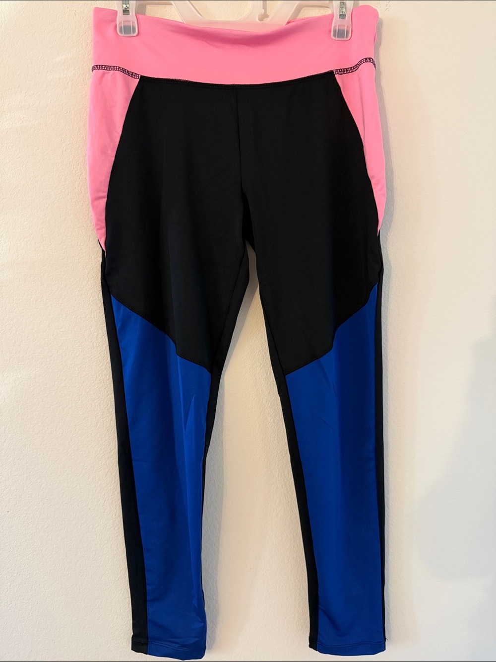 Energie Pink, Black & Blue Colorblock Leggings